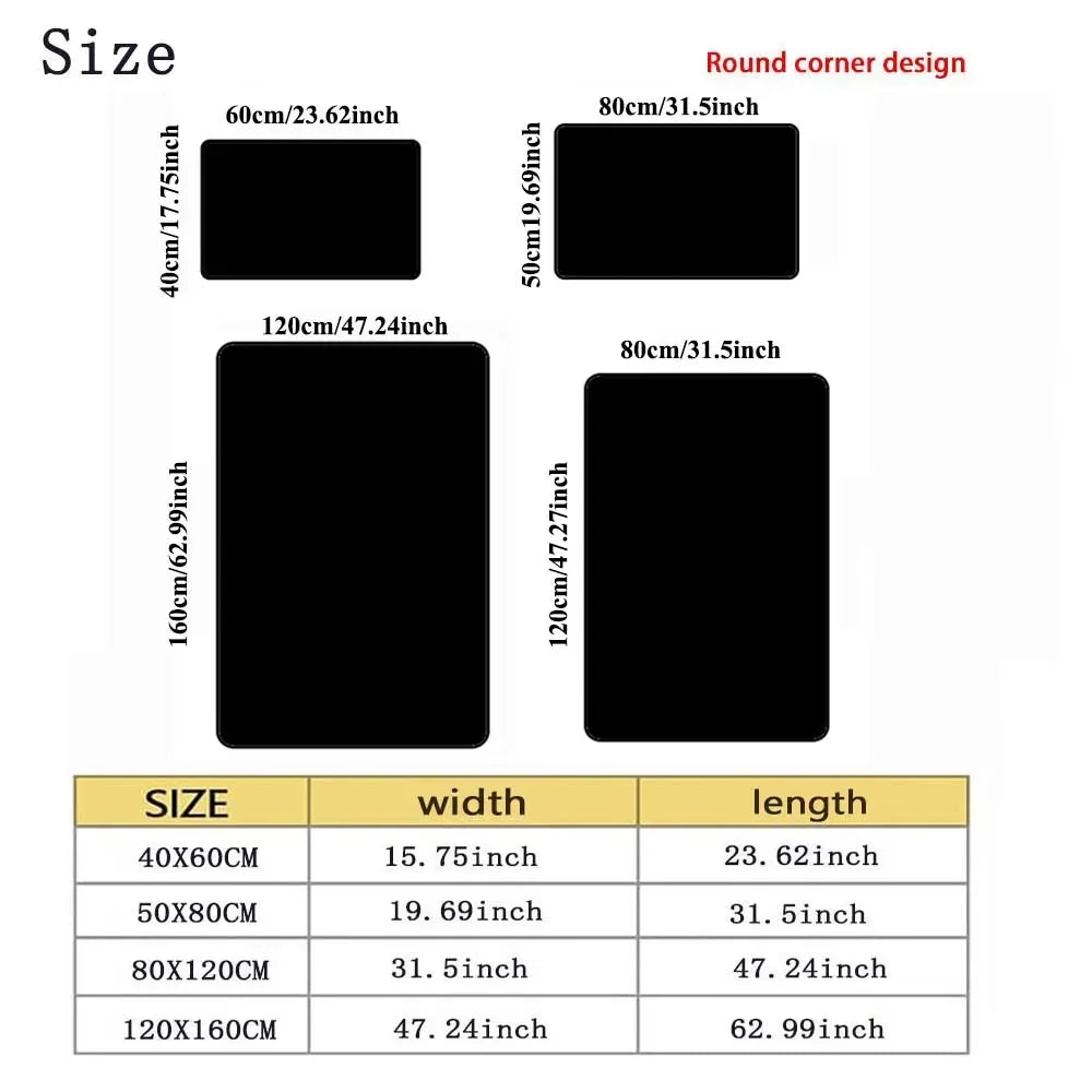 Simple Nordic Style Living Room Carpet, Anti-slip Floor Mat for Study and Bedroom Machine-washable Soft and Easy To Clean Rug