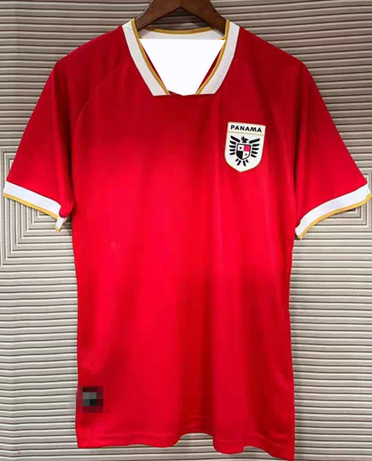 Ansoff 2026 Panama football jersey with 3D printing, short sleeves, national emblem, suitable for adults and kids, athletic casual wear.