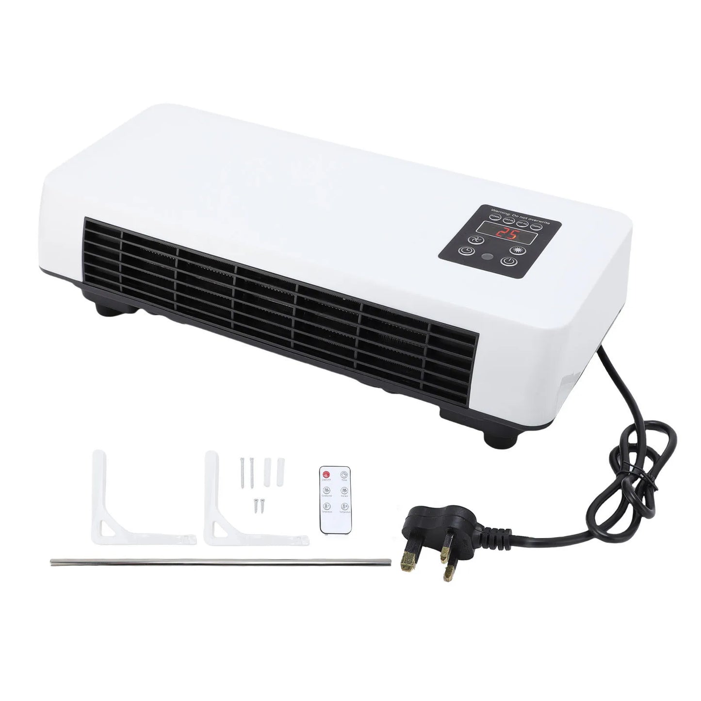 Wall Mounted Air Conditioner Electric Heater Efficient Low Noise Space Saving Multifunctional Electric Heating Fan for Bathroom