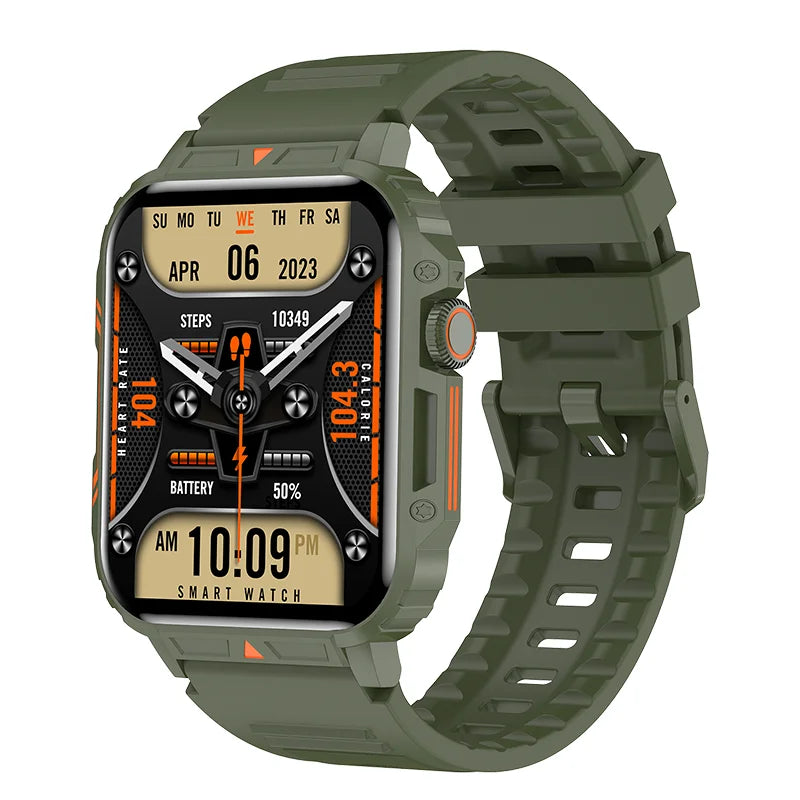 2025 Luxury Military Smart Watch Men Health Monitor Wireless Call Fitness Clock Sports Waterproof Smartwatch for Women Android