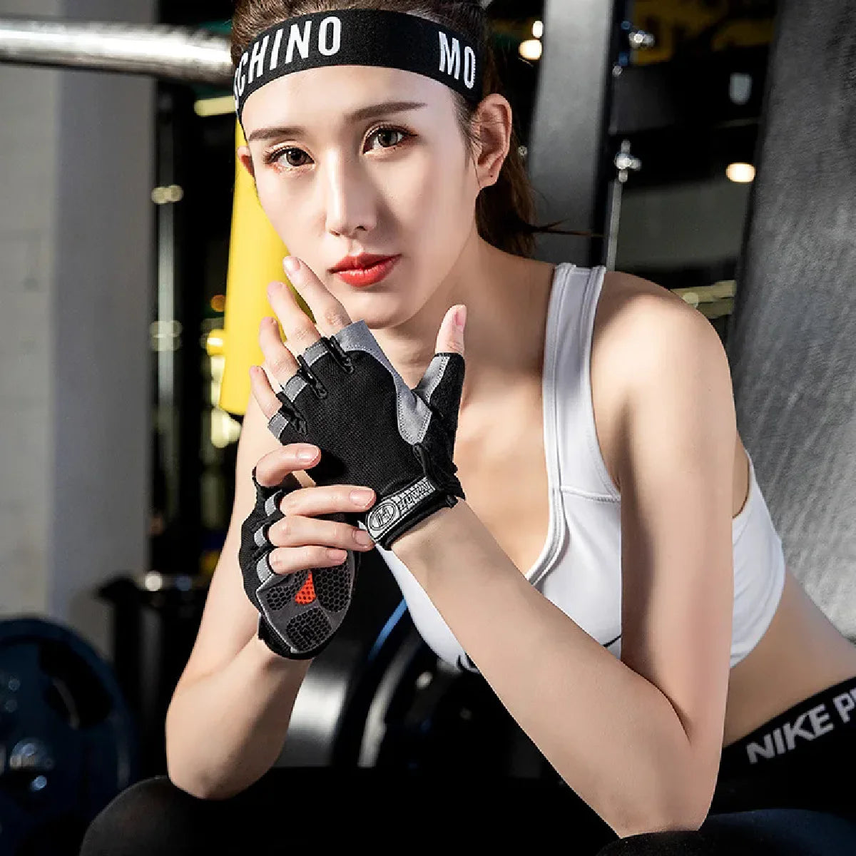 Gym Gloves Fitness Training Fingerless Women Men Bodybuilding Exercise Sports Gloves for Cycling Bicycle Anti Slip Breathable