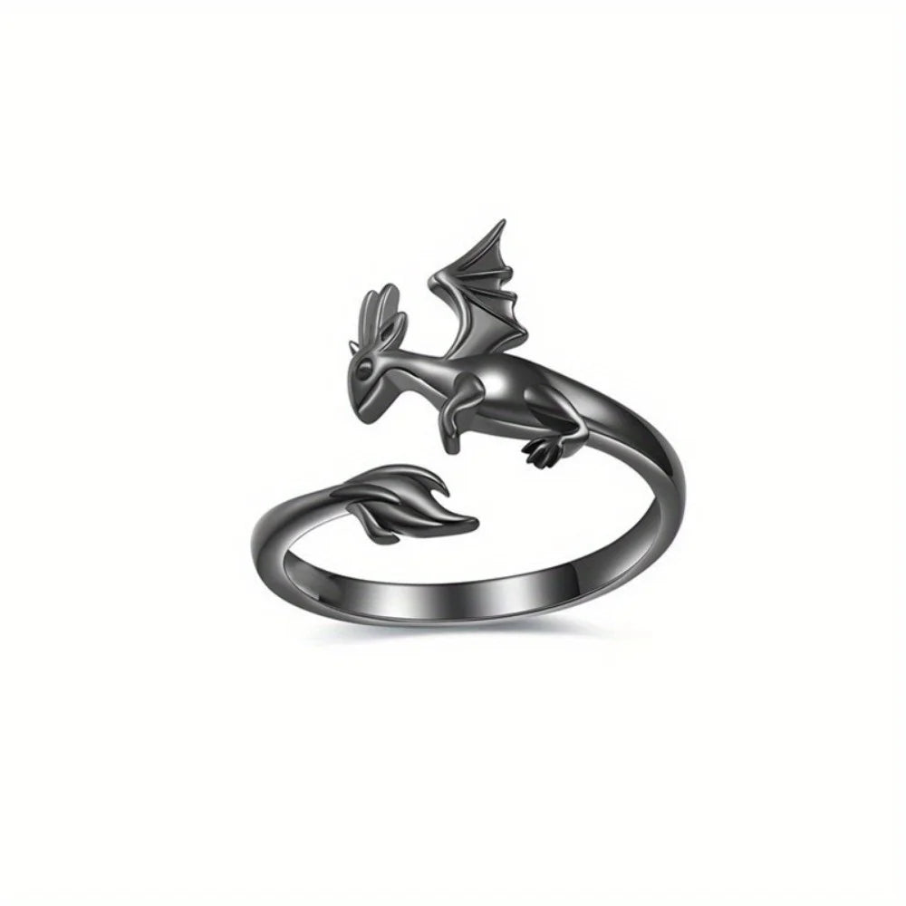2024 Unique Punk Fashion Personality Retro Style Three-dimensional Ring European Pattern Artificial Ring Jewelry Wholesale