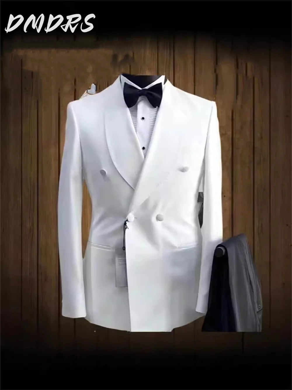 Men's classic solid color suit set by Ansoff featuring single-breasted jacket and matching pants for wedding or formal occasions.
