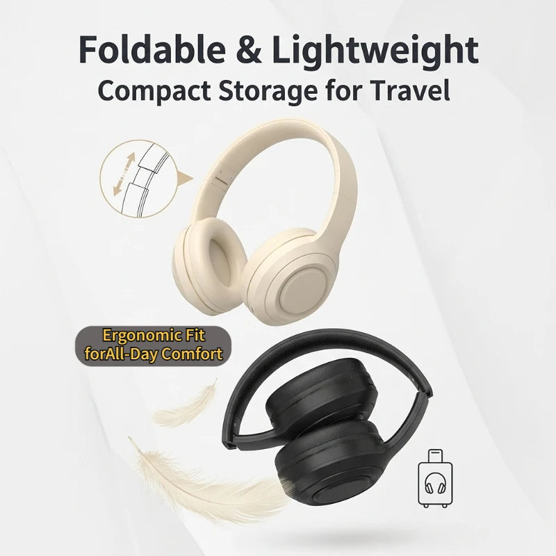 Bluetooth 5.3 Headsets Gaming Headphones Dual Mode Wireless Earphones Foldable Noise Reduction Music Headsets For iPhone Xiaomi