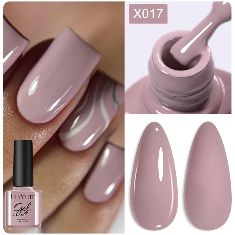 LILYCUTE 5ML Champagne Gold Reflective Glitter Liner Gel Nail Polish Bright Sparkling French Semi Permanent Nail Painting UV Gel
