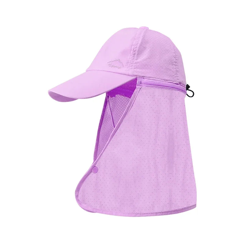 Ansoff men's summer fishing baseball cap with sun protection, quick-dry waterproof fabric, detachable visor, suitable for outdoor activities