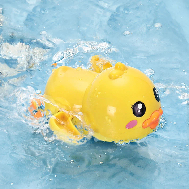 Colorful frog-shaped bath toys for children by Ansoff, featuring clockwork mechanism, designed for fun during bath time.