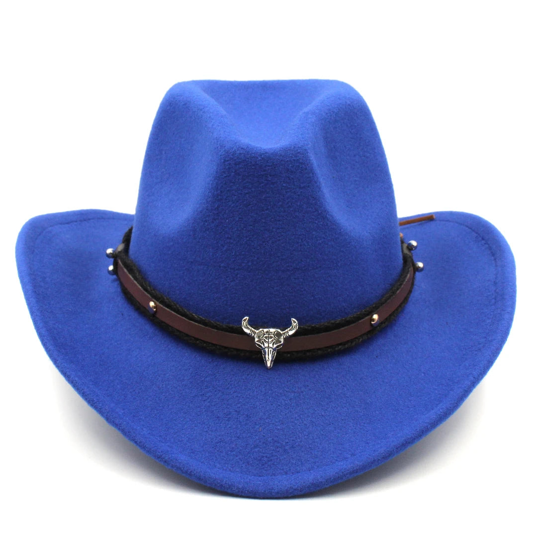 Unisex kids cowboy hat by Ansoff, Western style with a brim, perfect for Halloween, Christmas, or costume parties.