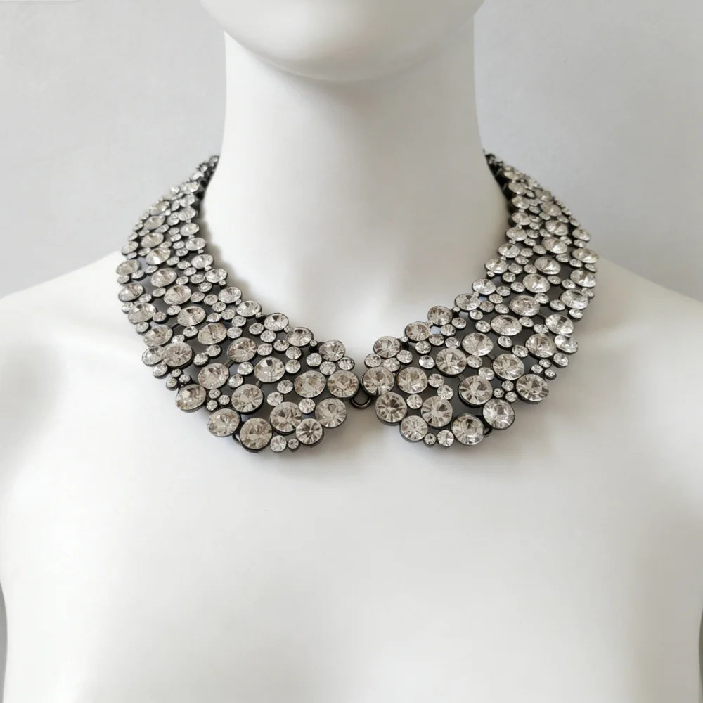 2026 New Multilayer Imitation Pearls Large Collar Choker Necklace Earrings Women Jewelry Sets Indian Statement Crystal Necklace