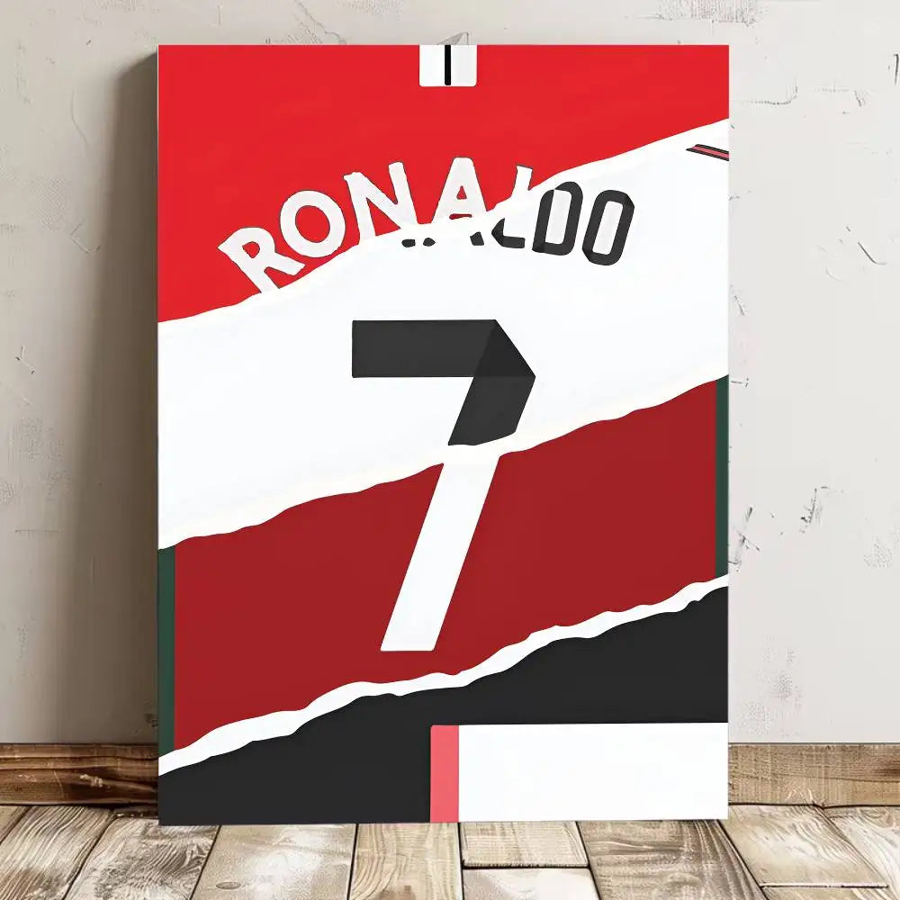 High-quality waterproof wall art sticker featuring a football jersey name poster by Ansoff, ideal for bar or living room decor.