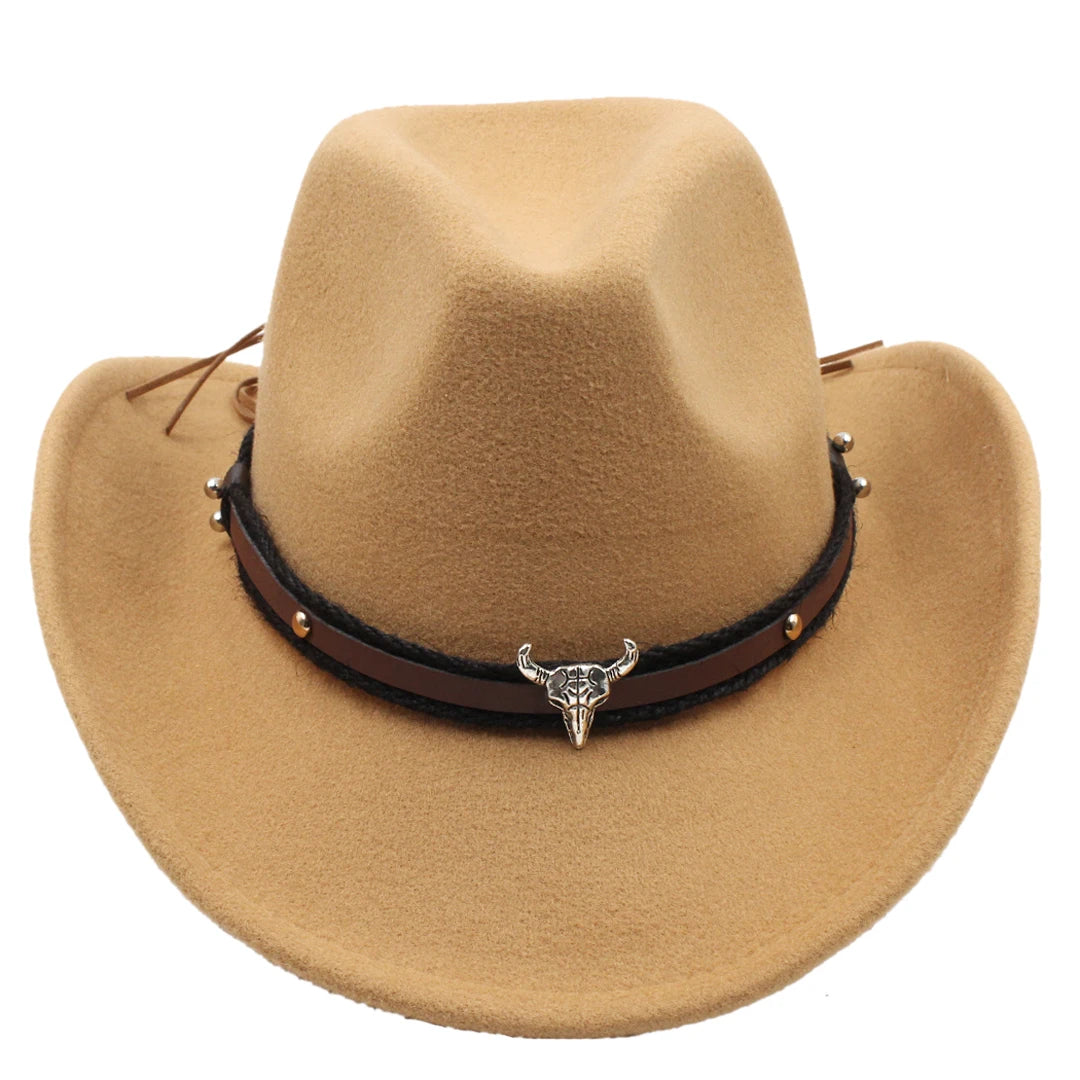 Unisex kids cowboy hat by Ansoff, Western style with a wide brim, ideal for costumes, Halloween, Christmas, or birthday parties.