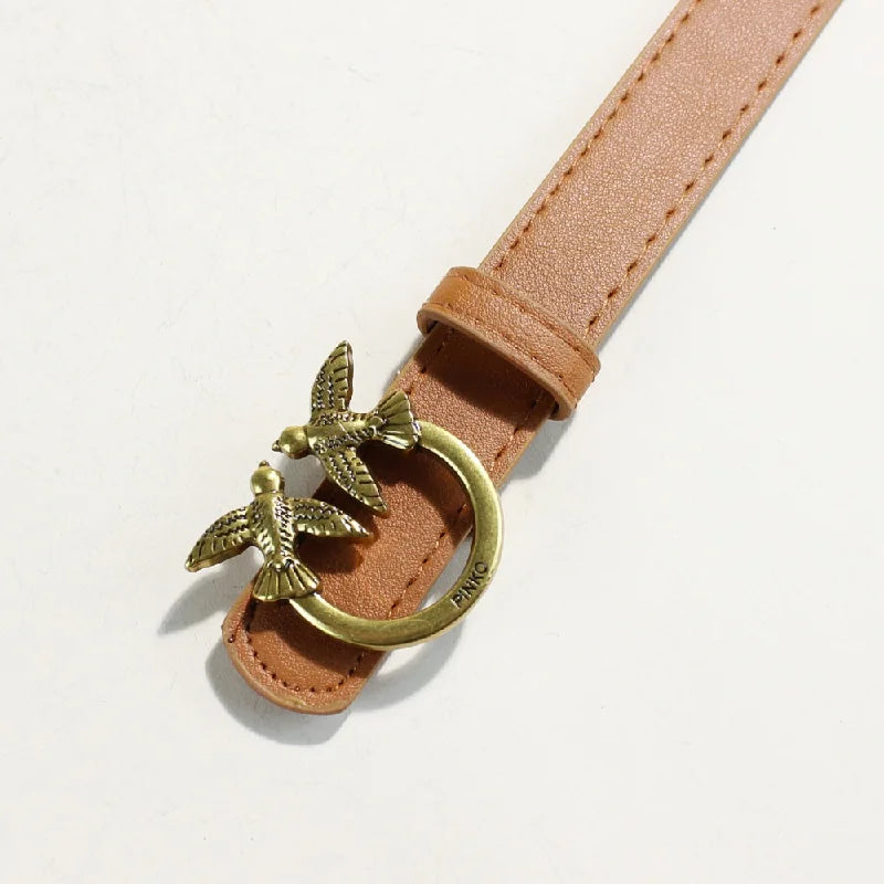 Fashionable women's leather casual belts by Ansoff featuring trendy European and American styles with unique designs.