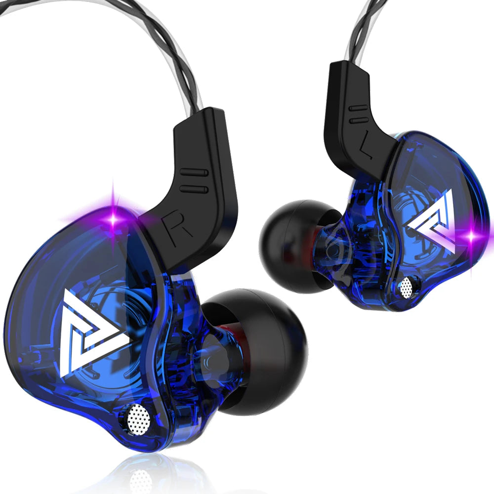 Ansoff QKZ AK6 in-ear earphones with 6 dynamic drivers, microphone, stereo sound, and HIFI subwoofer for high-quality audio.