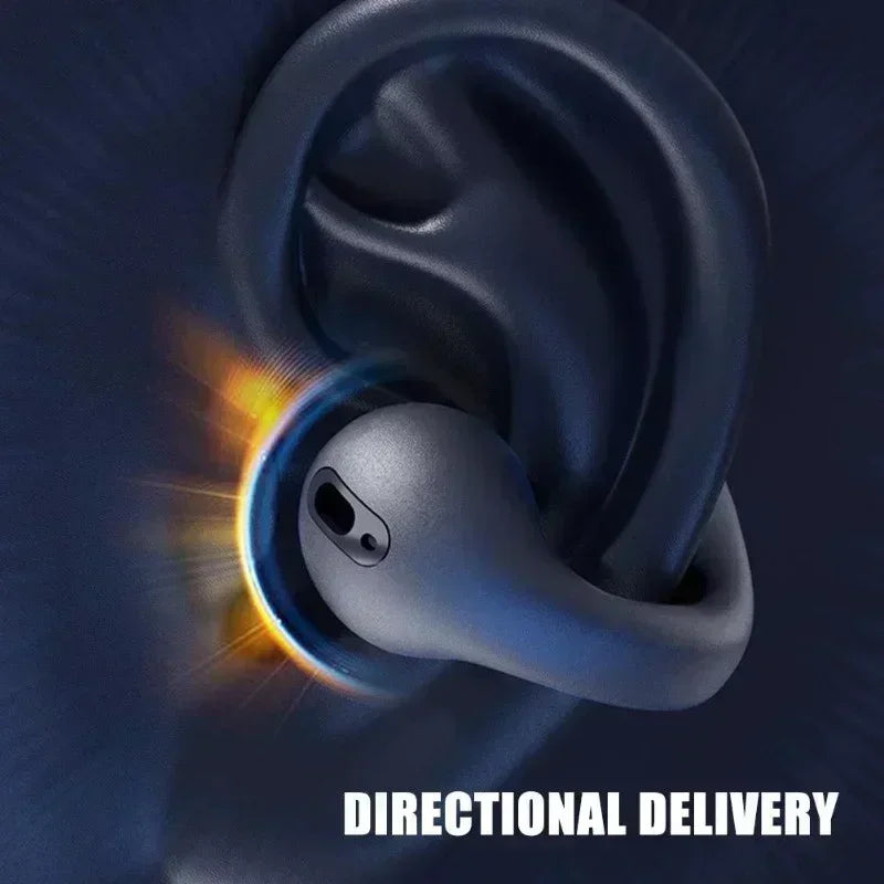 Ansoff T75 bone conduction wireless Bluetooth 5.3 sports earphones with waterproof design and HiFi sound quality, shown on a white background.