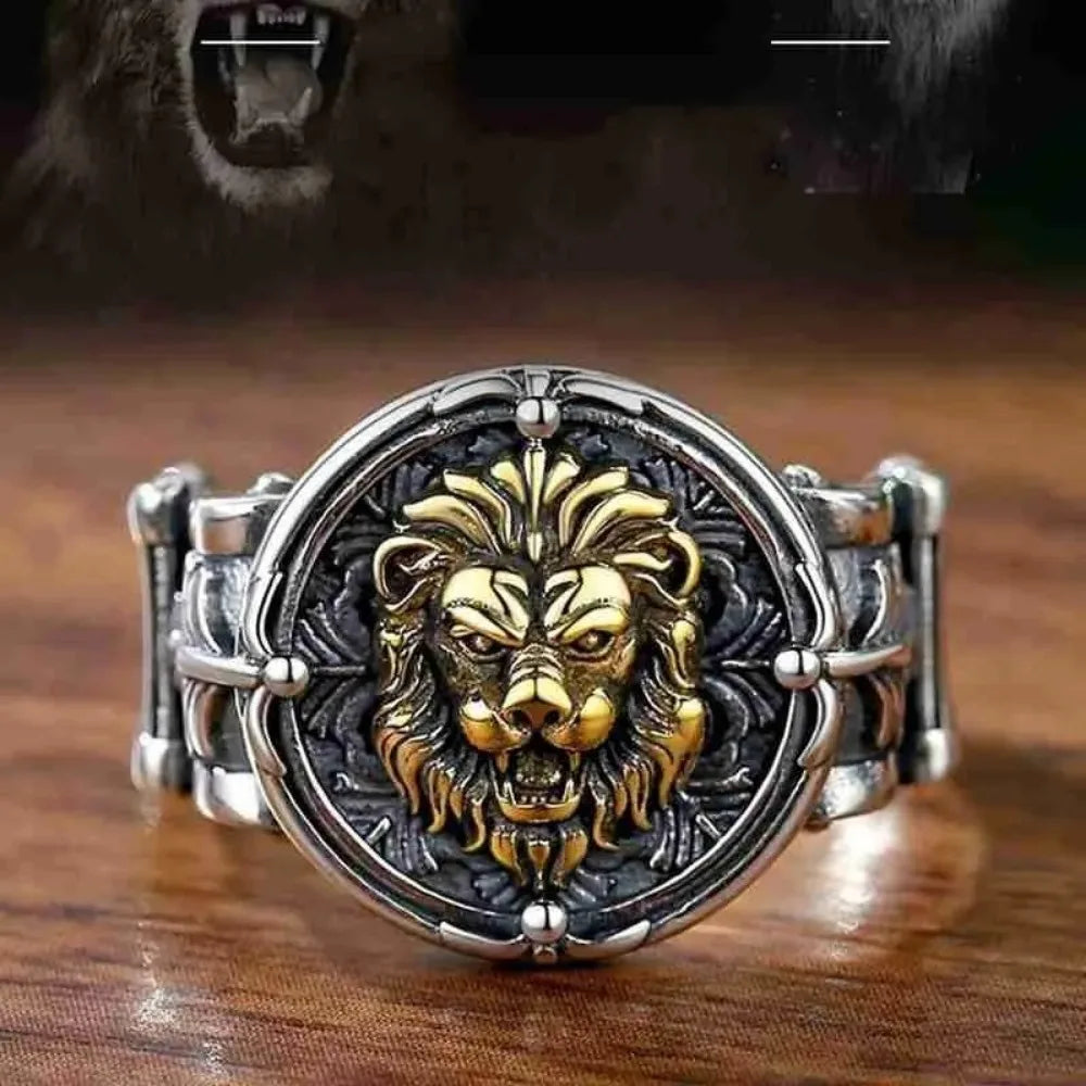 2024 Unique Punk Fashion Personality Retro Style Three-dimensional Ring European Pattern Artificial Ring Jewelry Wholesale