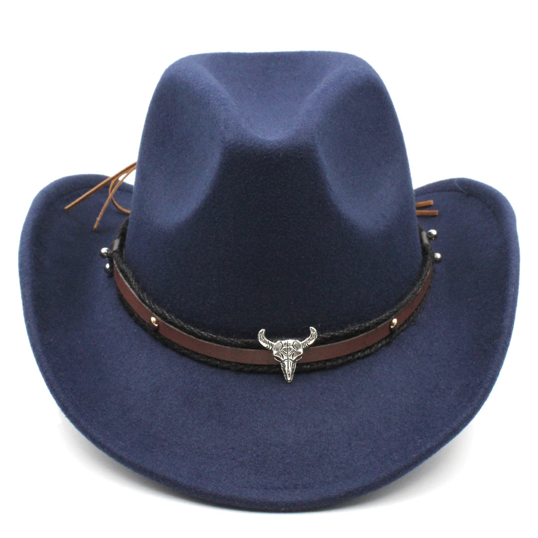 Unisex kids cowboy hat by Ansoff, Western style with a wide brim, perfect for Halloween, Christmas, or costume parties.