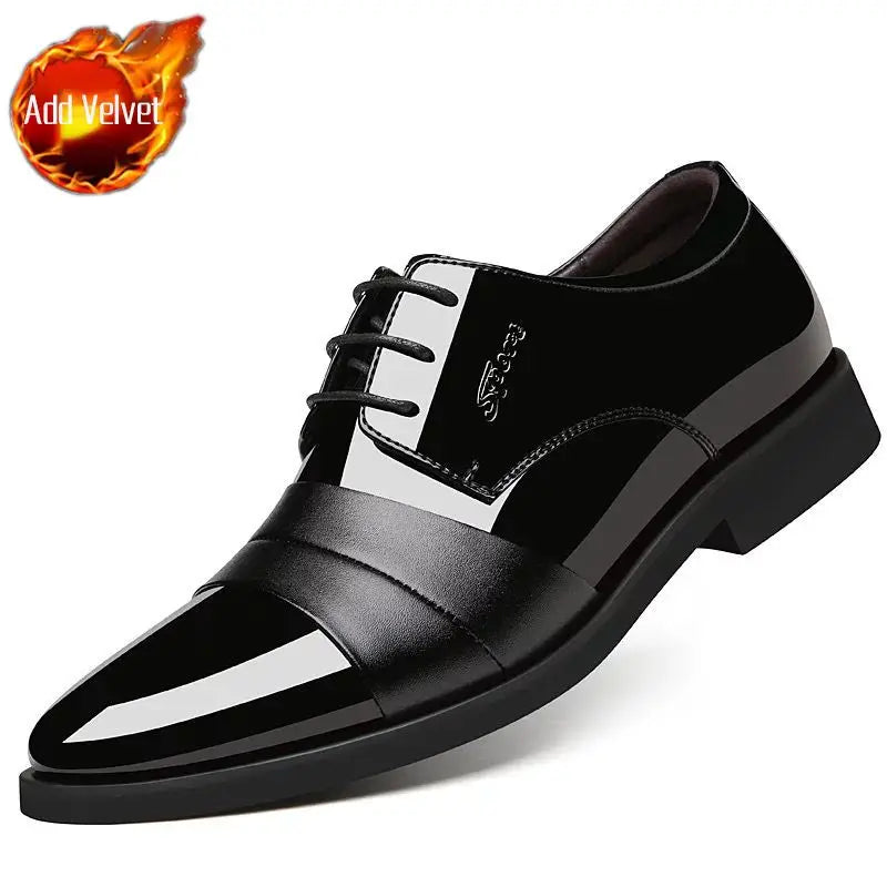 Social Shoe for Men Casual Business Patent Leather Dress Shoes Man Bright Upper Pointed Toe 2025 Trend Office Suit Footwear New - Acros