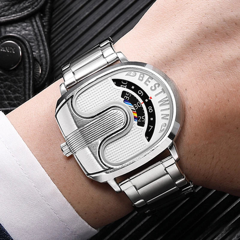 Men Watches Top Brand Luxury Golden Unique Design Wrist Watches For Men Stainless Steel Quartz Male Clock relogio masculino 2025 - Acros