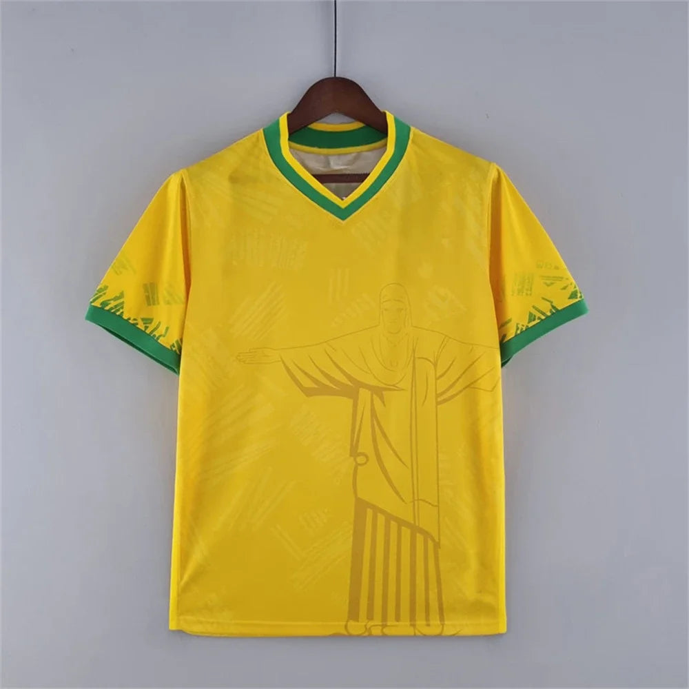Ansoff Brazil special edition football training top, black and grey quick-drying jersey for adults and children, ideal for outdoor sports.
