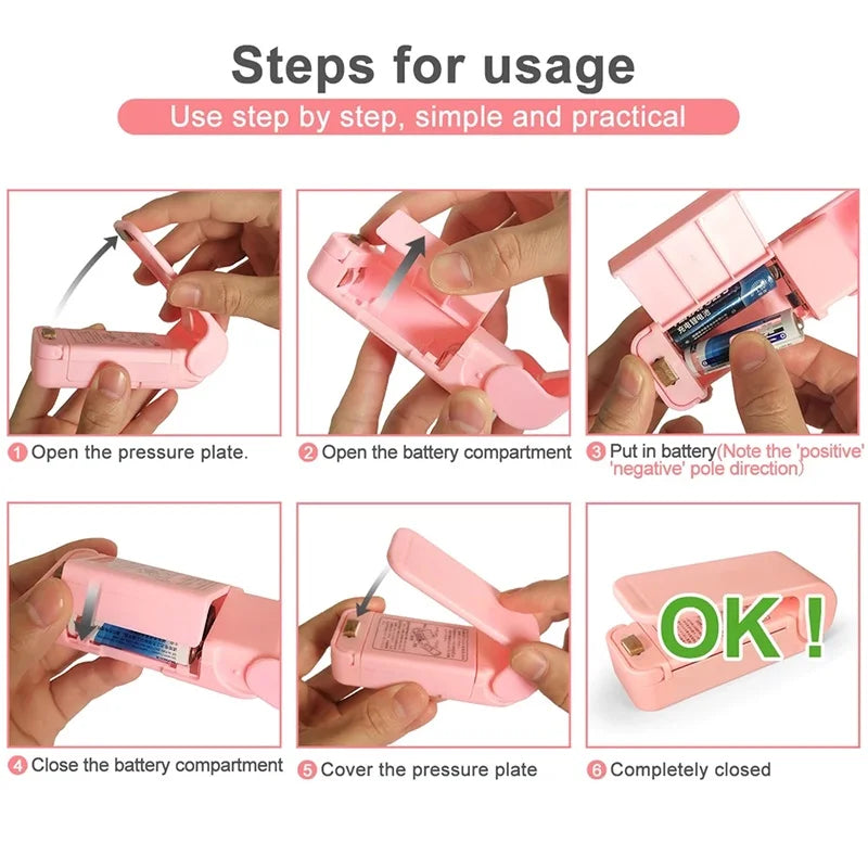 Mini Hea Bag Seal Machine Package Sealer Bags Thermal Plastic Food Bag - Acros