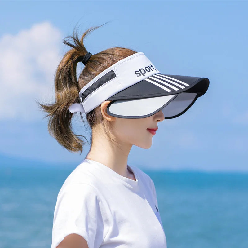 Ansoff wide brim sun hat for women with a retractable visor, summer print, outdoor beach hat for sun protection and outdoor activities.