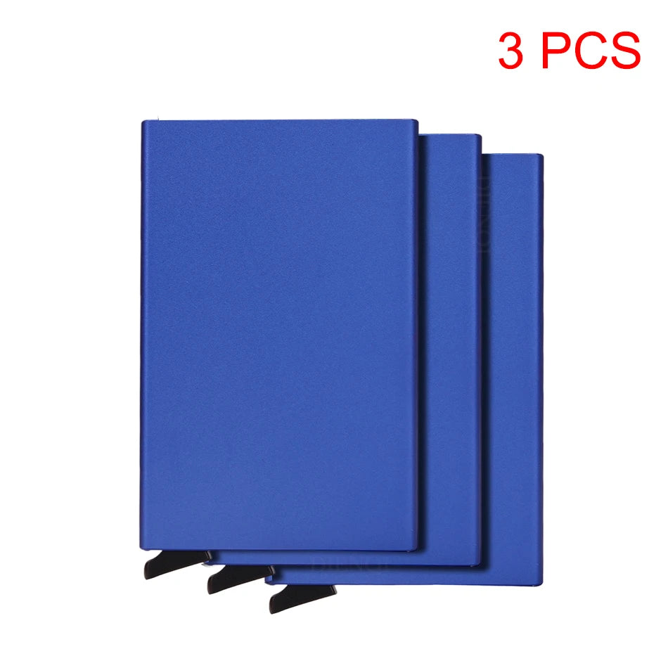 Rfid Smart Wallet Card Holder Metal Thin Slim Men Women Wallets Pop Up Minimalist Wallet Small Black Purse Vallet Walets for Men - Acros