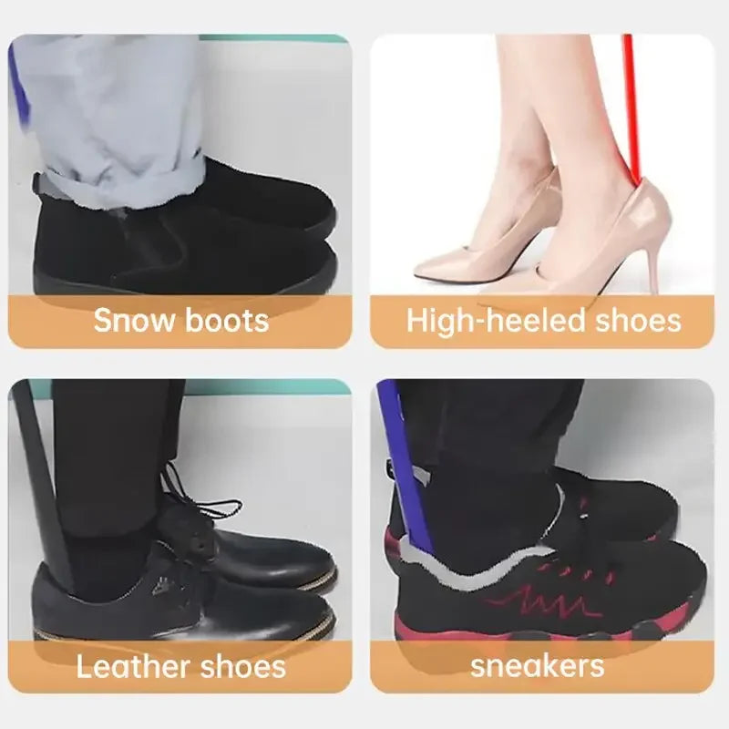 1pc Extra long flexible plastic shoe horns do not require bending durable shoe spoons for pregnant women wearing shoe assistants - Acros
