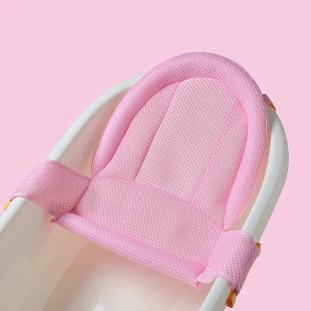 Ansoff baby shower bath tub pad with animal-shaped soft cushion, non-slip bathtub mat for newborn safety and comfort.