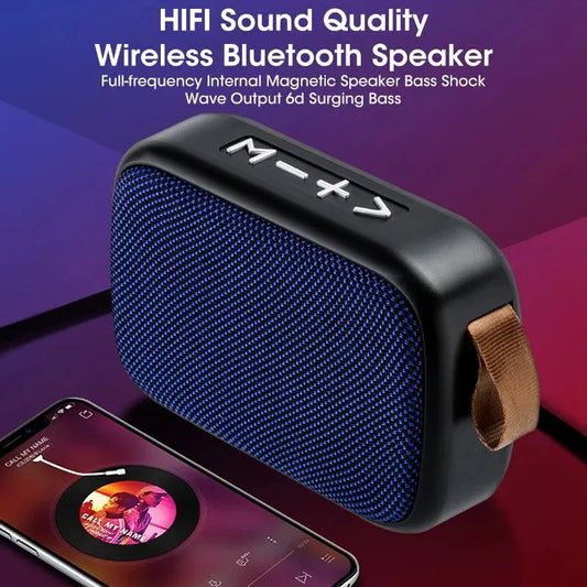 Ansoff wireless outdoor portable mini speaker with cloth exterior and built-in subwoofer for home or outdoor use