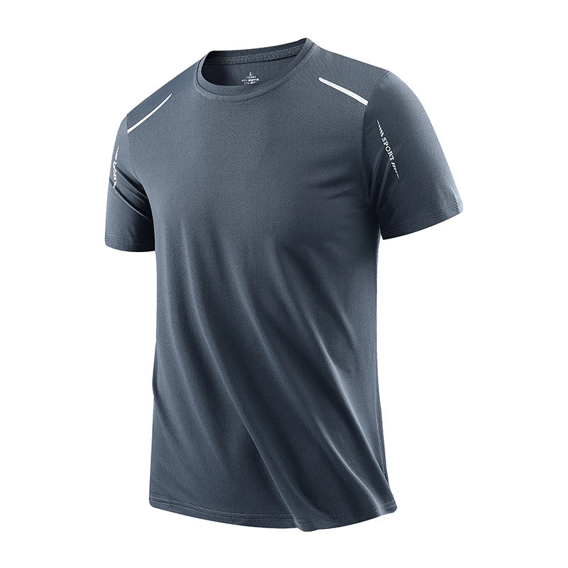 CHRLCK Men's Running Quick Drying T-shirts Breathable Hiking Fishing Tees, Soft Elasticity Outdoor Sports Short Shirt Summer - Acros