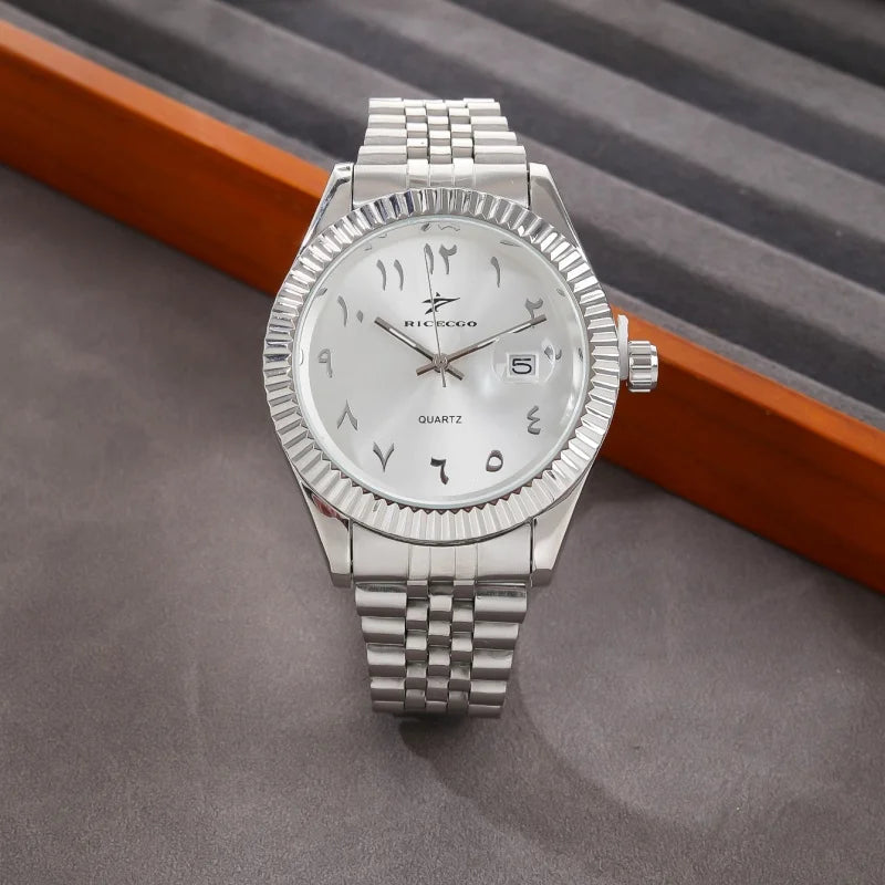 Fashion Men's Watches Date High-end Luxury Casual Sport Clock Classic Business Quartz Male Stainless Steel Wristwatches - Acros