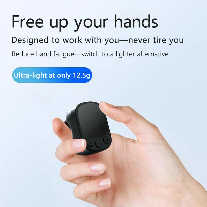 Mouse Ring Remote Control with Touchpad,Smart Automatic Screen Clicker Device，Continuous Clicker，Scrolling Ring Remote Control S - Acros