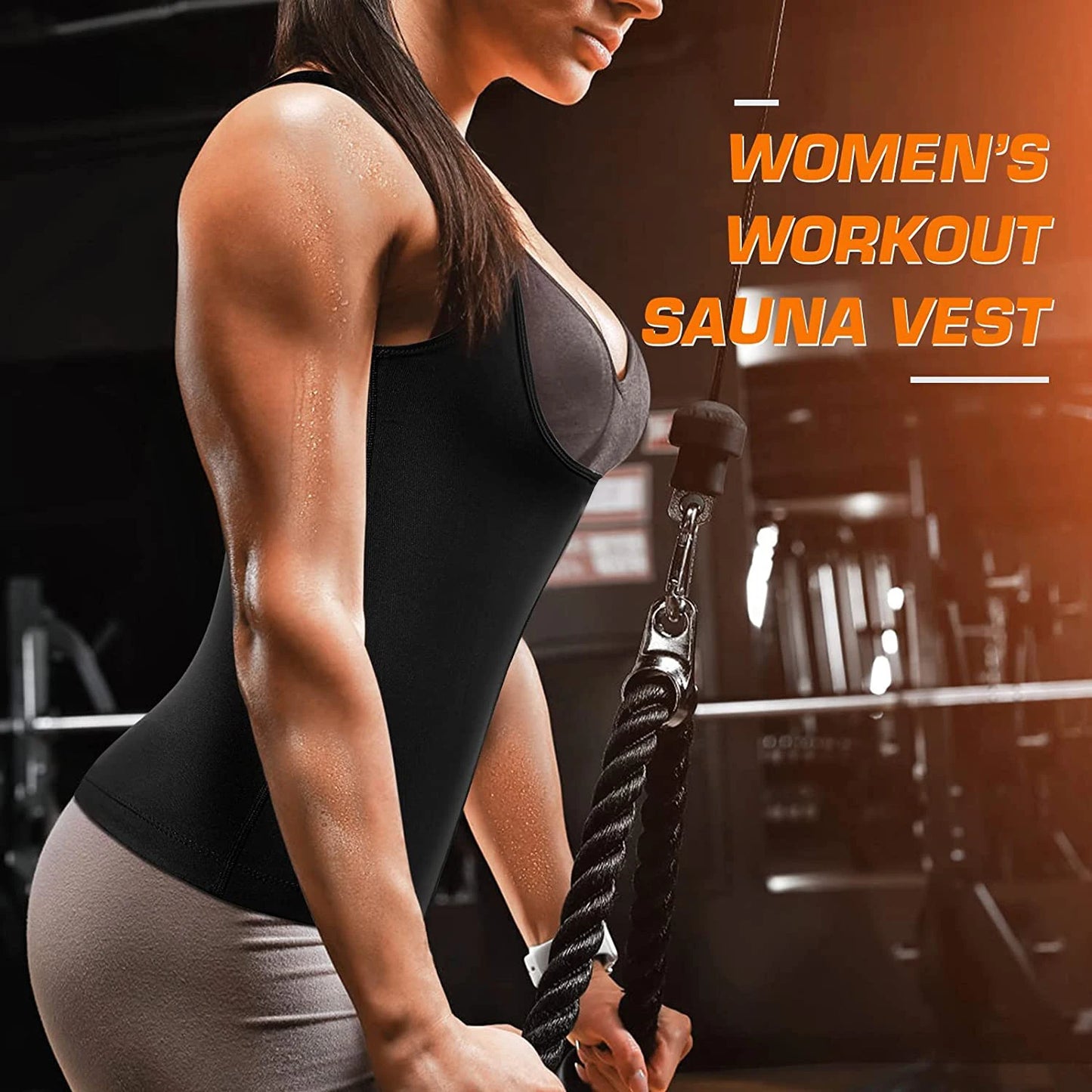Sweat Vest Sauna Sweat Suit for Women Sauna Shirt Shapewear Blue - Acros