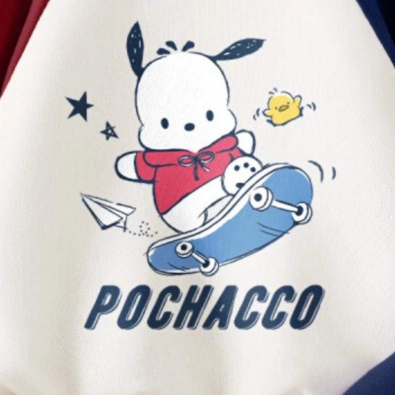 Baby Girls Cotton Clothes Top Kid Cute Pochacco Printed Pullover Children Autumn Fashion Long Sleeve T-shrits Boy Clothes