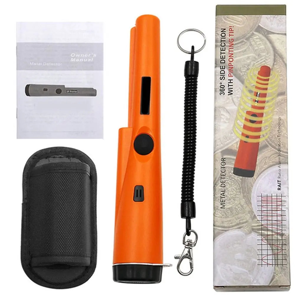 Ansoff professional metal detector for coins, gold, and jewelry, with handheld design and treasure-finding capabilities.