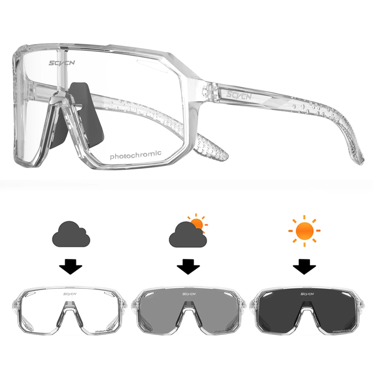 Ansoff photochromic cycling glasses for men and women, mountain and road biking sunglasses with outdoor outdoor sports outdoor goggles