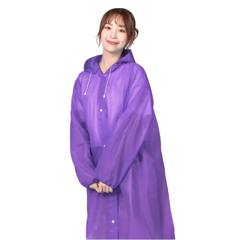 Fashion Adult Raincoat Thickened Waterproof Kids EVA Rain Coat Clear Transparent Suit Raincoats Tour Waterproof Rainwear