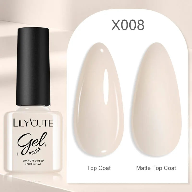 LILYCUTE 5ML Champagne Gold Reflective Glitter Liner Gel Nail Polish Bright Sparkling French Semi Permanent Nail Painting UV Gel