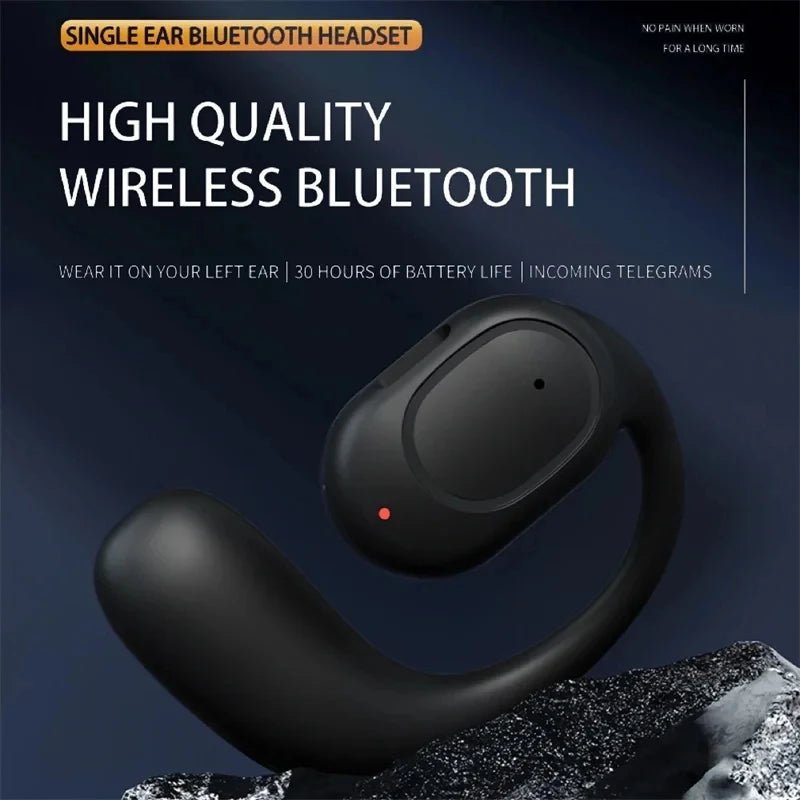 Ansoff wireless Bluetooth headphones with microphone, bone conduction design, noise canceling earphones for driving and handsfree use.