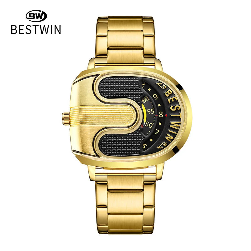 Men Watches Top Brand Luxury Golden Unique Design Wrist Watches For Men Stainless Steel Quartz Male Clock relogio masculino 2025 - Acros