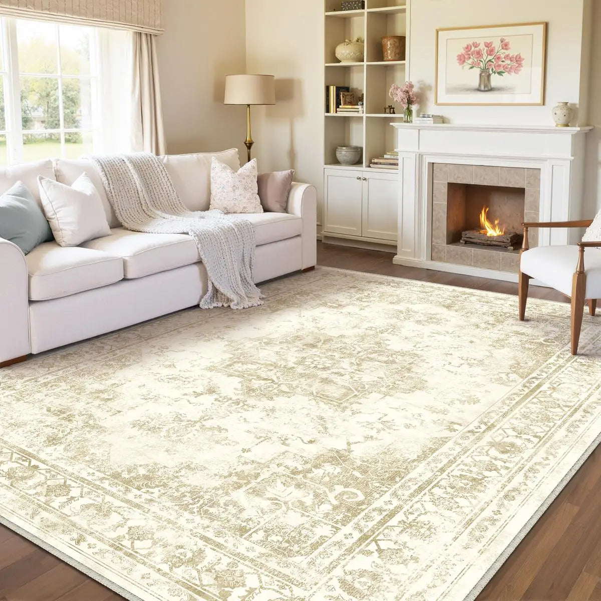VIKAMA Nordic Light Luxury Large Carpet Living Room Sofa Tea Table Carpet Bedroom Bedside Carpet Modern Simple Home Decoration