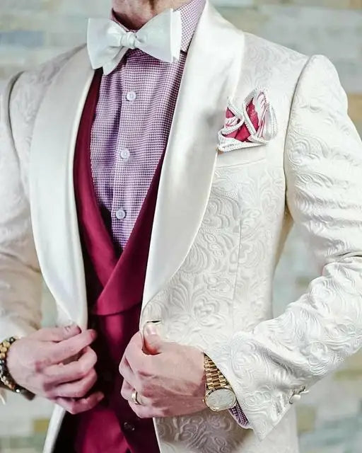 Men's black Italian design wedding suit by Ansoff, 3-piece tuxedo jacket, vest, and pants for grooms and formal occasions.