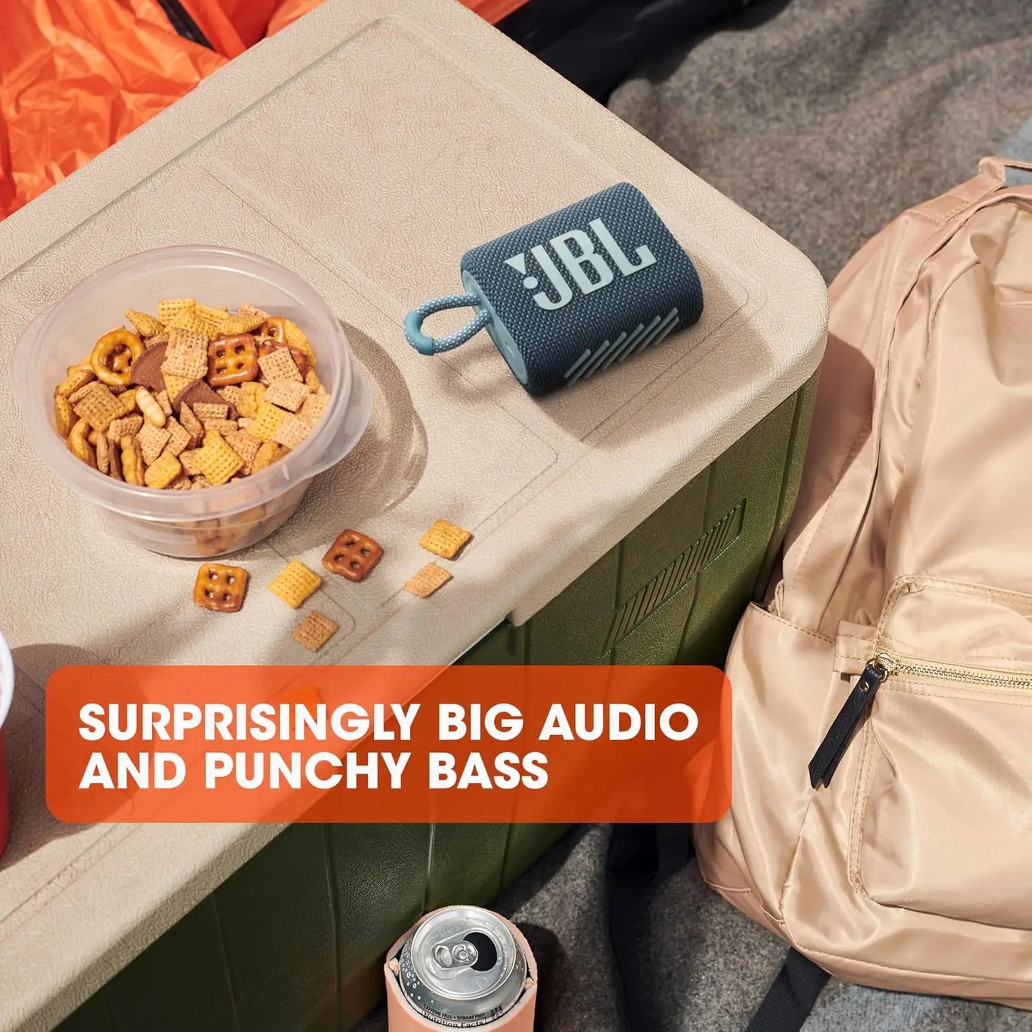 JBL Go3 Portable Mini Bluetooth Speaker,  IP67 waterproof and dustproof 5 hours of playtime, speaker for home outdoor and travel