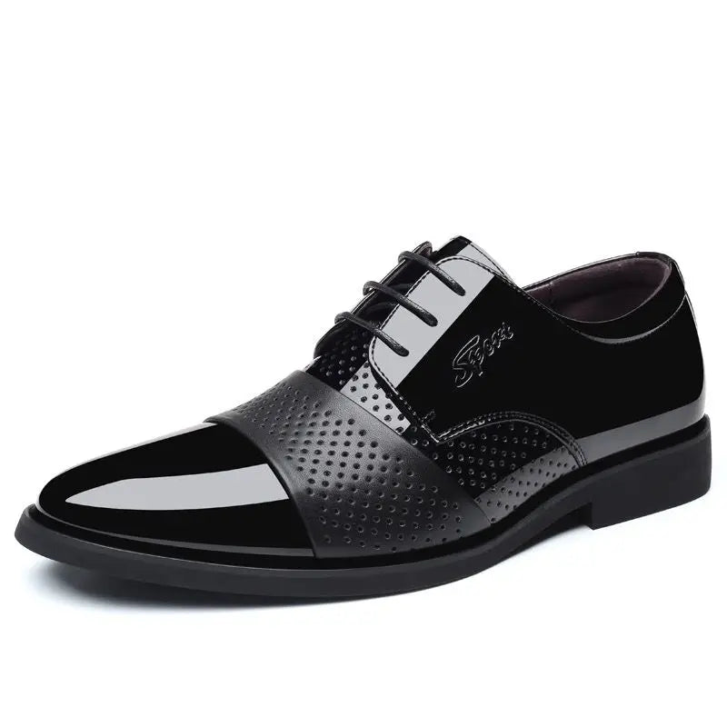 Social Shoe for Men Casual Business Patent Leather Dress Shoes Man Bright Upper Pointed Toe 2025 Trend Office Suit Footwear New - Acros