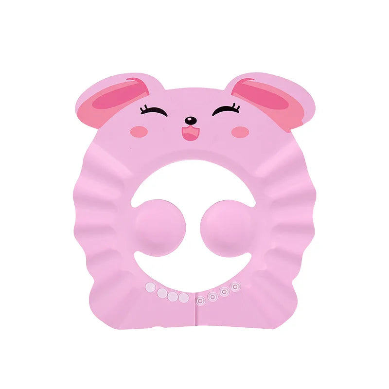 Baby Shower Soft Cap Adjustable Hair Wash Hat for Kids Ear Protection Safe Children Shampoo Bathing Shower Protect Head Cover - Acros