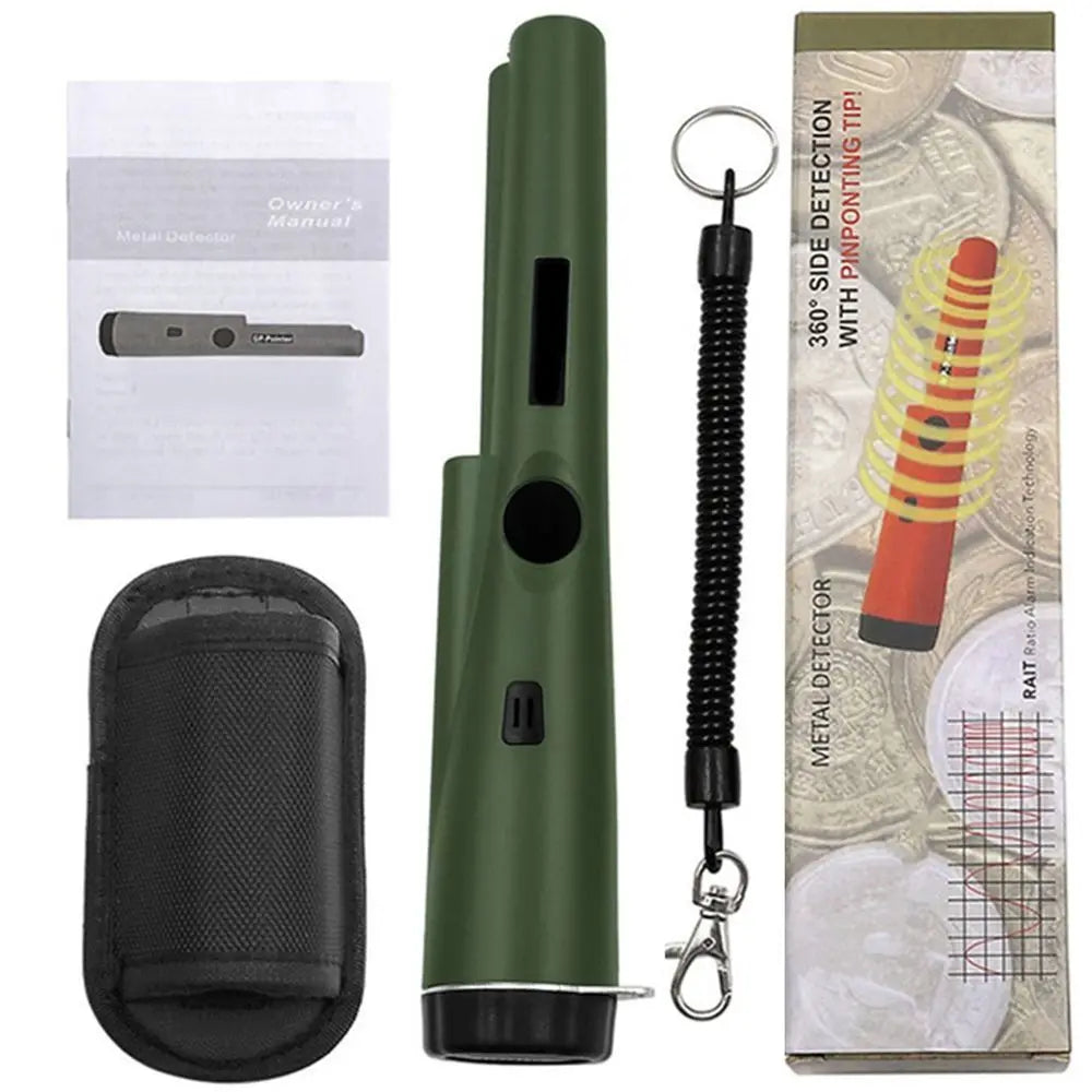 Ansoff professional metal detector for garden treasure hunting, showing a handheld device with search coil and control panel.