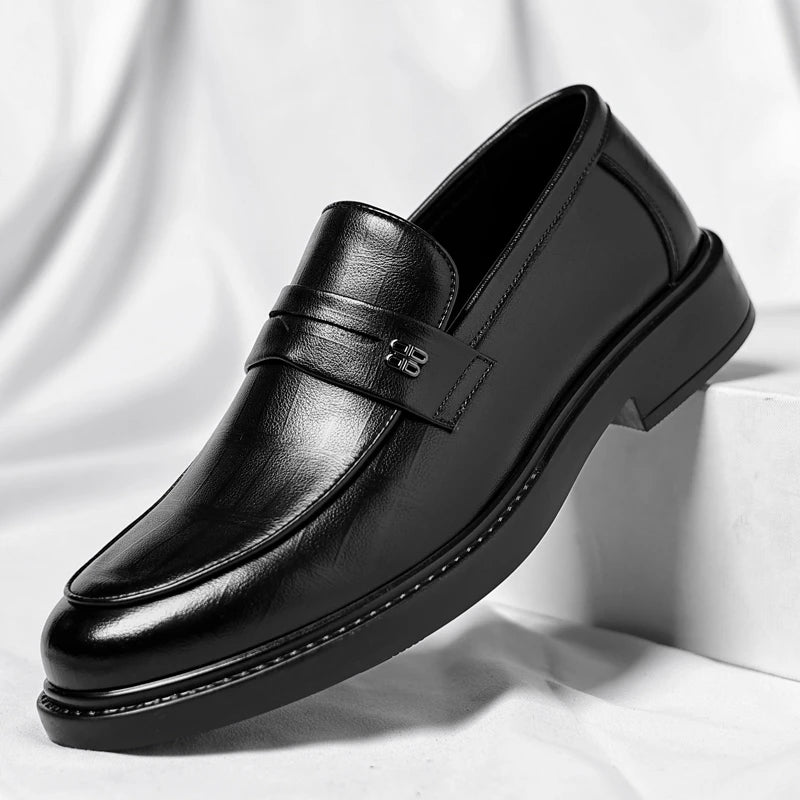 Male Shoes High Quality Fashion Men Business Shoes Italian Handmade Shoes Genuine Leather Loafers Slip-ons Men Casual Footwear - Acros