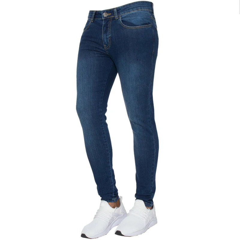 Black men's jeans by Ansoff, 2022 European American style, straight loose fit, breathable denim, available in sizes S to XXXL