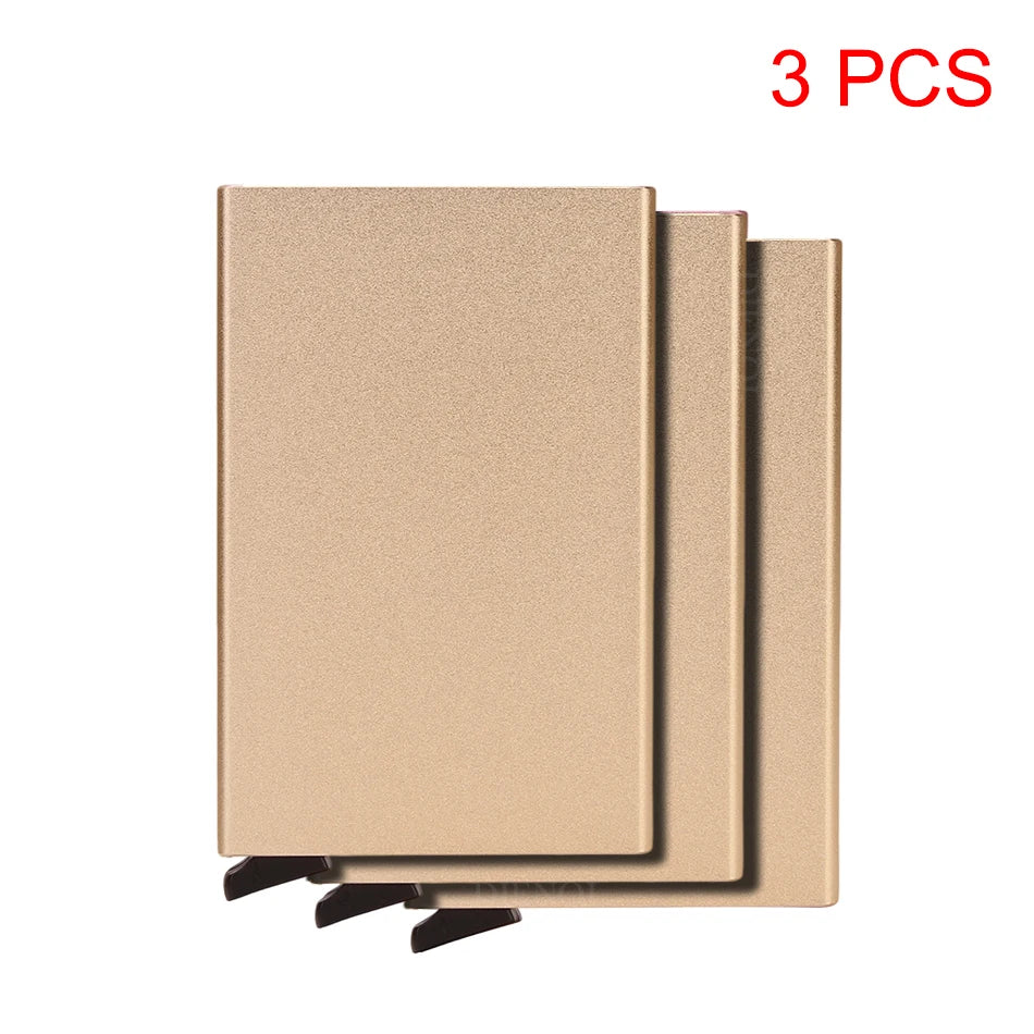 Rfid Smart Wallet Card Holder Metal Thin Slim Men Women Wallets Pop Up Minimalist Wallet Small Black Purse Vallet Walets for Men - Acros