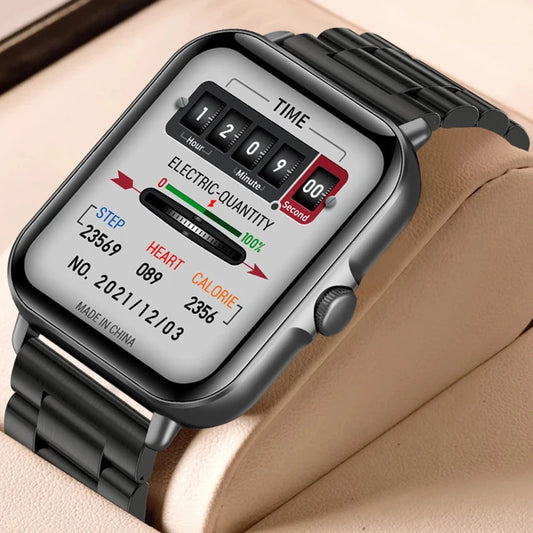 2025 2.01'' Smart Watch BT Call Play Music Heart Monitor Smartwatch Fitness Clock Digital Sports Watches for Men Women Android